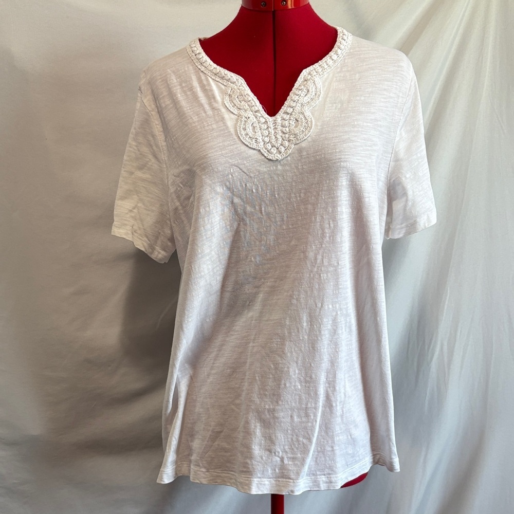George White Short Sleeve Women's Top XL80